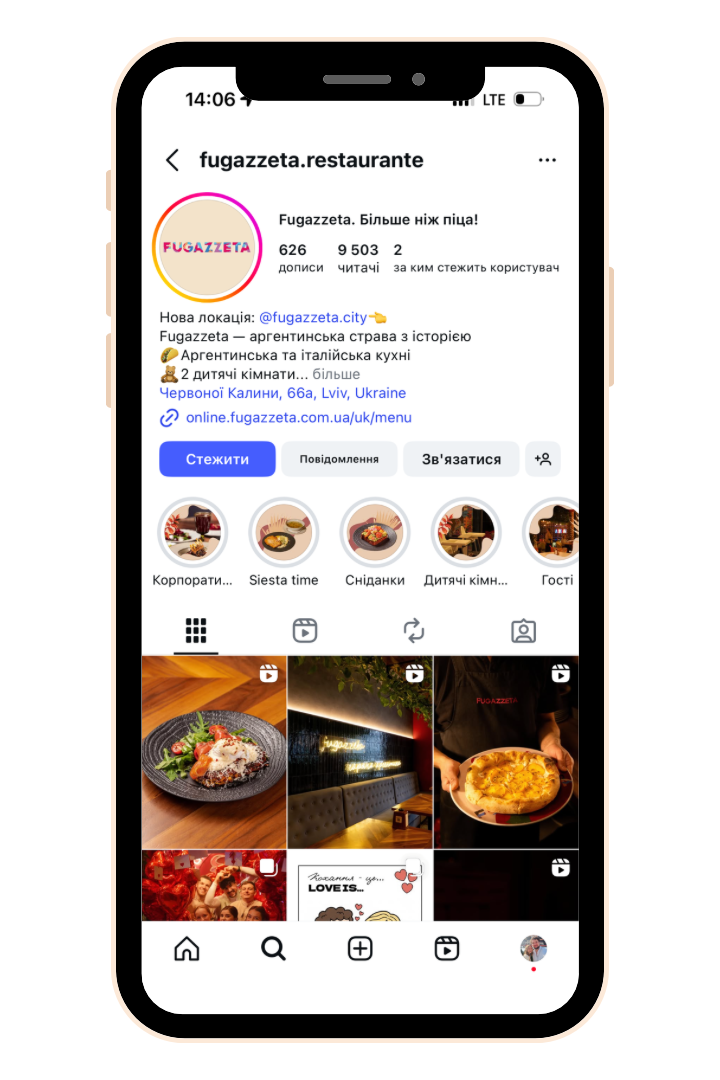 Fugazzeta restaurante — Instagram profile