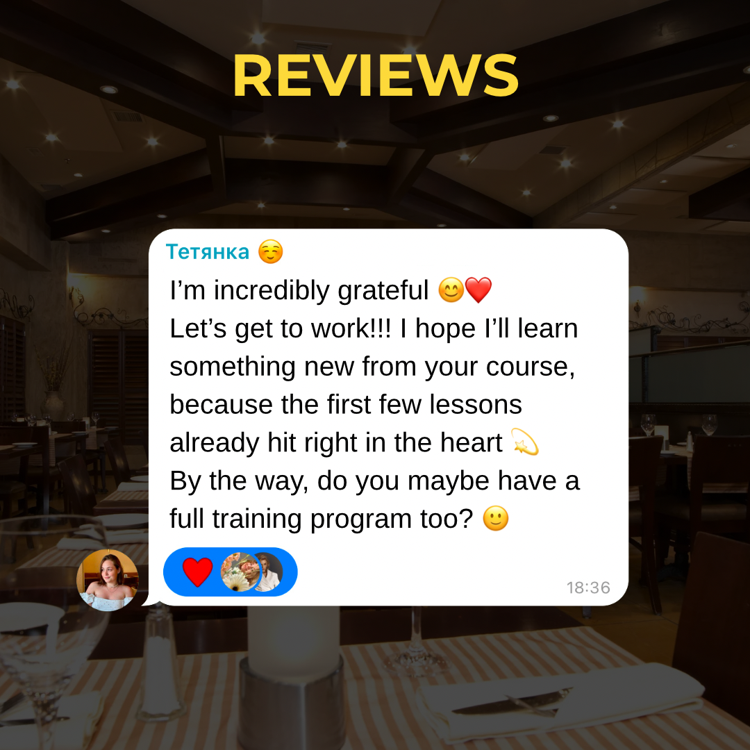 Student review — Tetyana: incredibly grateful, first lessons hit right in the heart